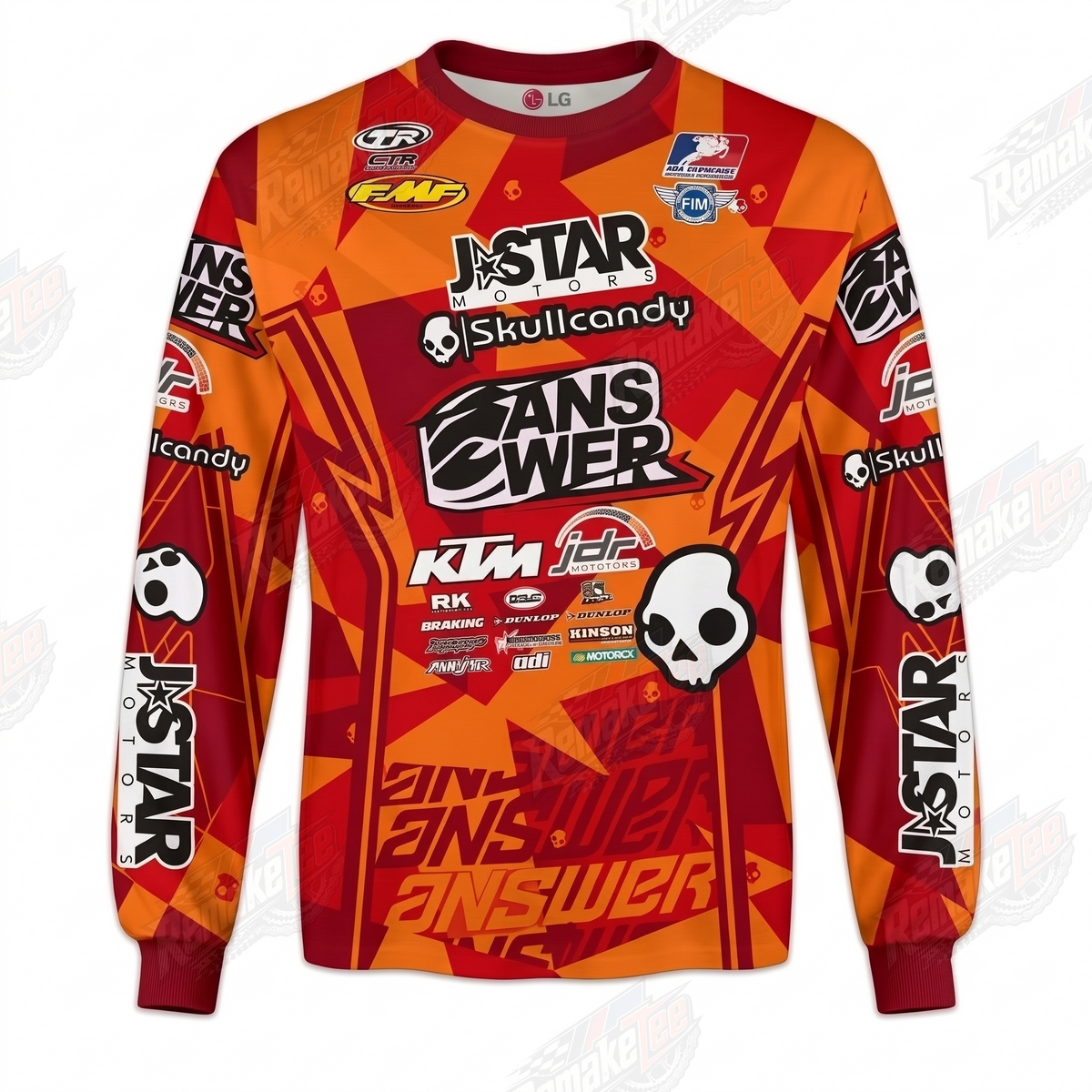 Answer JStar Skullcandy KTM vintage VMX racing jersey - product view