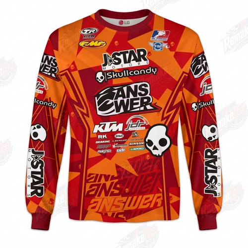 Answer JStar Skullcandy KTM vintage VMX racing jersey - product view