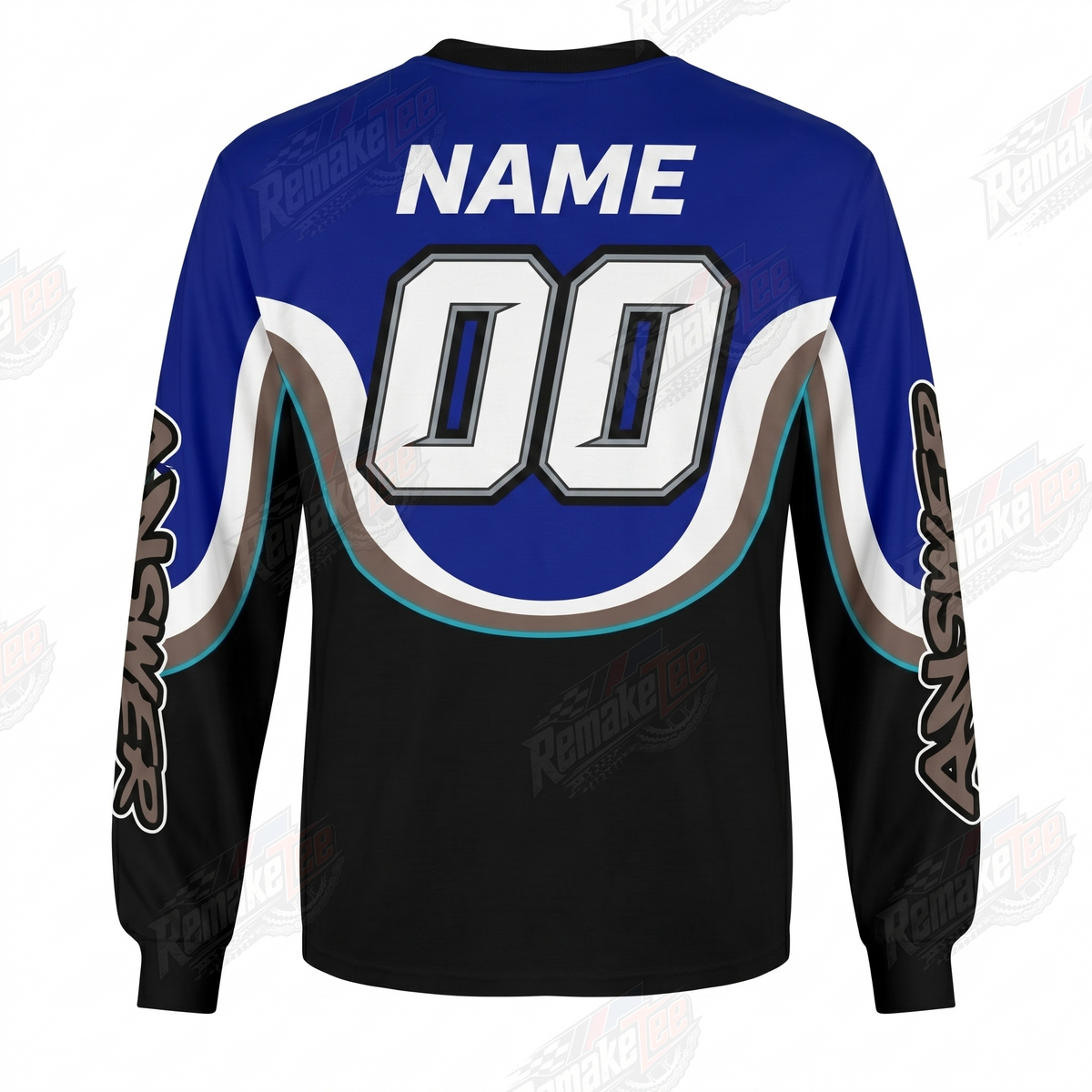 Answer Racing Blue Black vintage VMX racing jersey - alternate product view