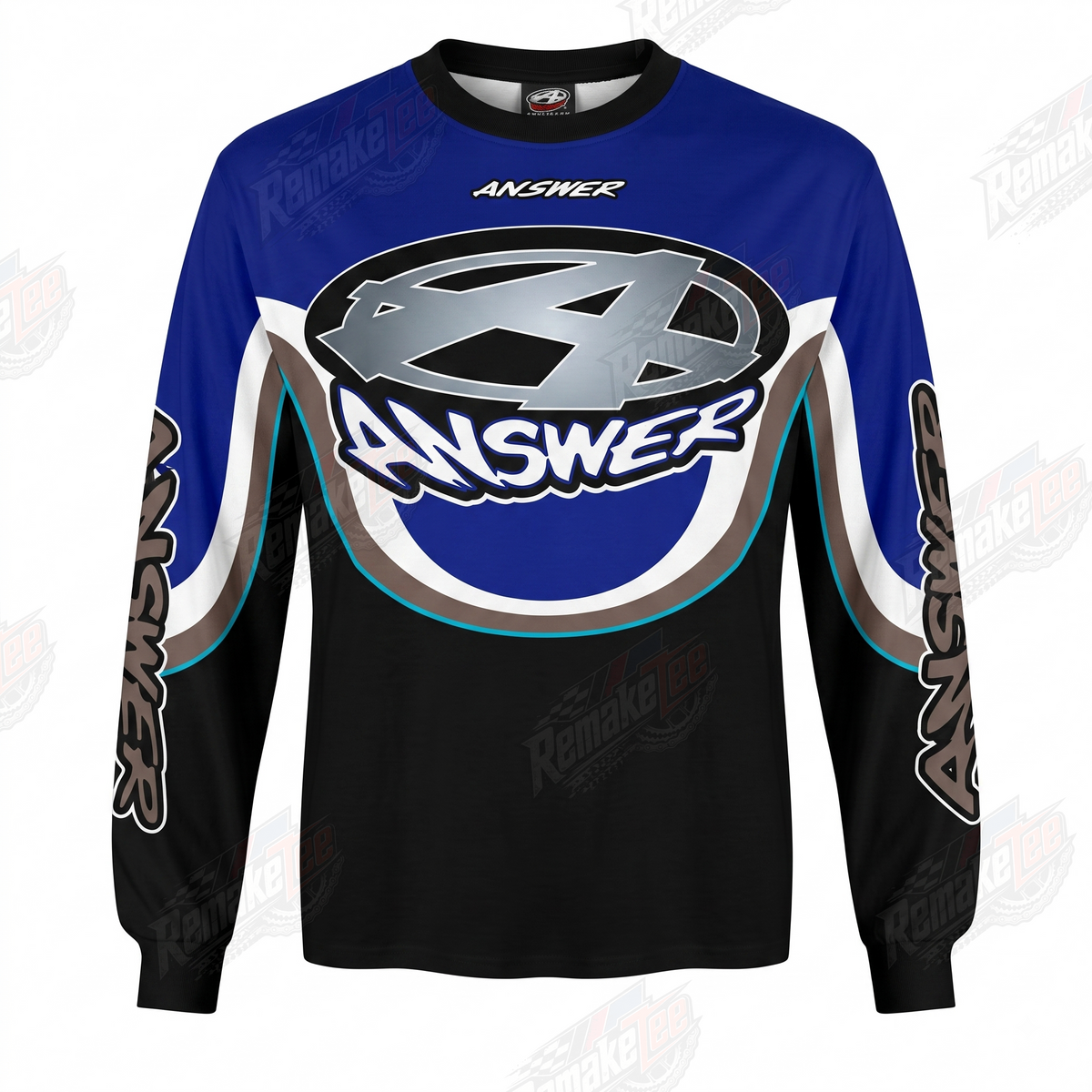 Answer Racing Blue Black vintage VMX racing jersey - product view