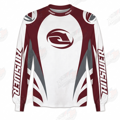 Answer Racing Maroon White Gray vintage BMX racing jersey - product view