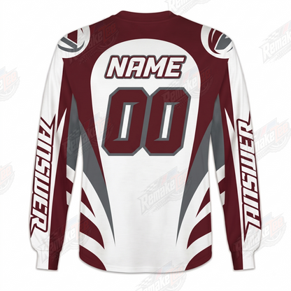 Answer Racing Maroon White Gray vintage BMX racing jersey - alternate product view