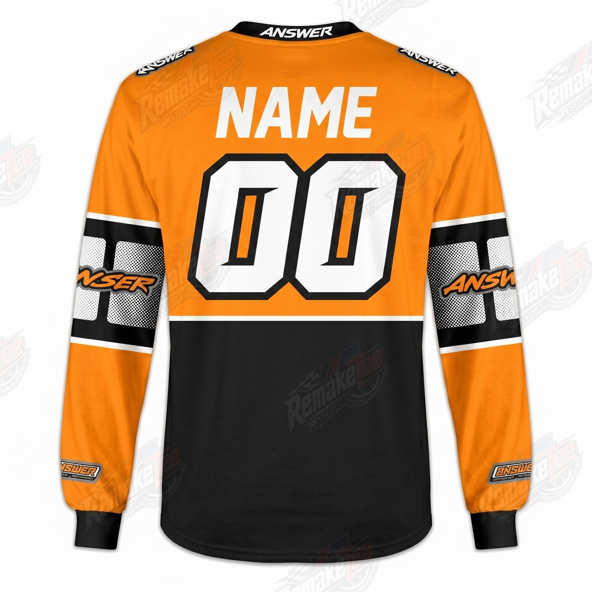 Answer Racing Orange Black vintage VMX racing jersey - alternate product view