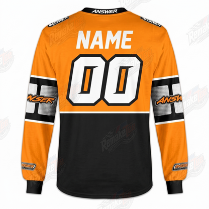 Answer Racing Orange Black vintage VMX racing jersey - alternate product view