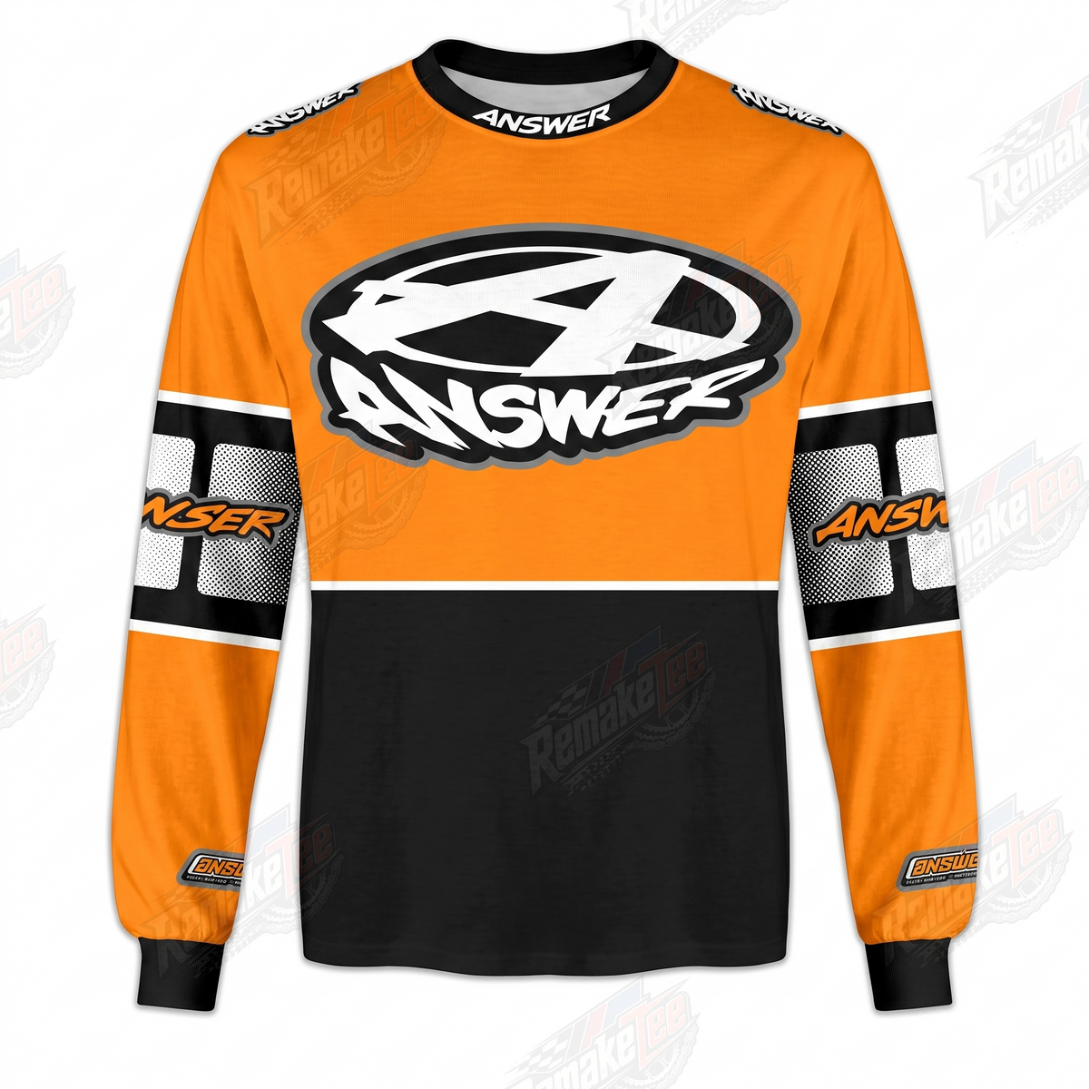 Answer Racing Orange Black vintage VMX racing jersey - product view