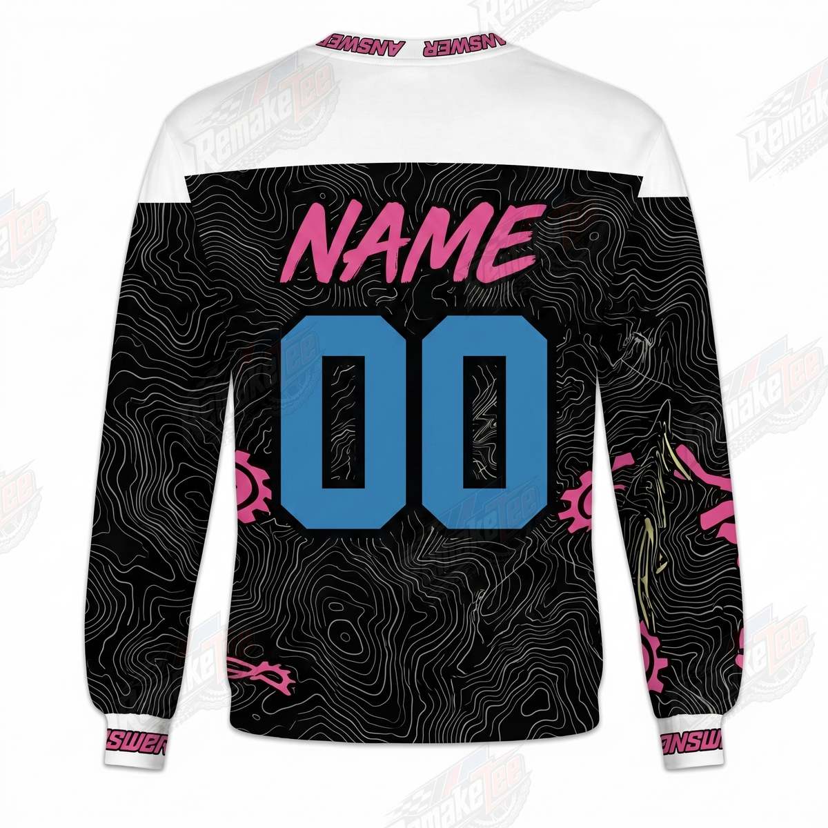 Answer Racing Pink Blue Black vintage VMX racing jersey - alternate product view