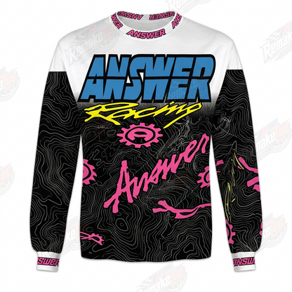 Answer Racing Pink Blue Black vintage VMX racing jersey - product view