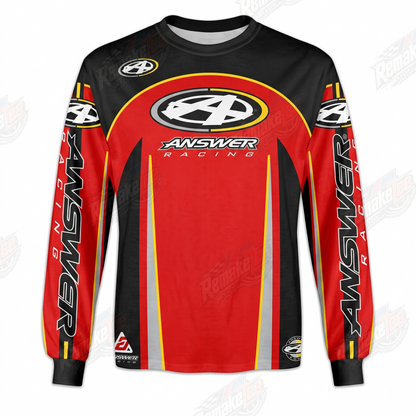 Answer Racing Red Black vintage VMX racing jersey - product view