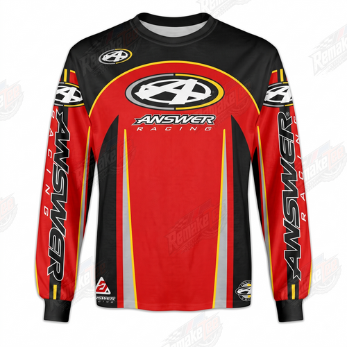 Answer Racing Red Black vintage VMX racing jersey - product view