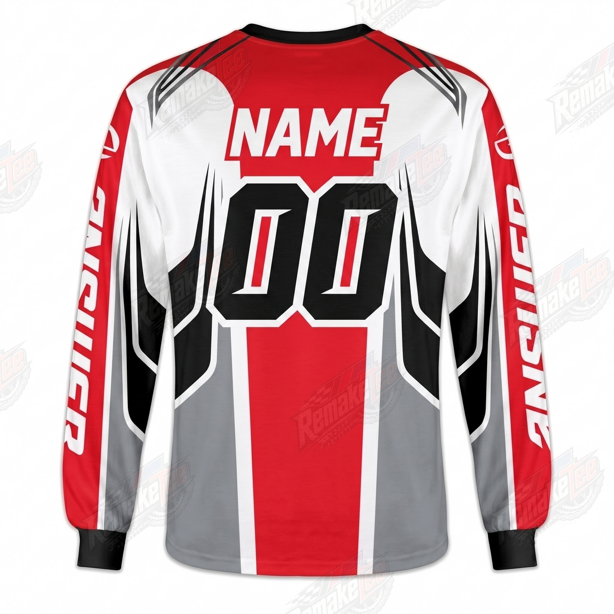 Answer Racing Red White Black vintage BMX racing jersey - alternate product view