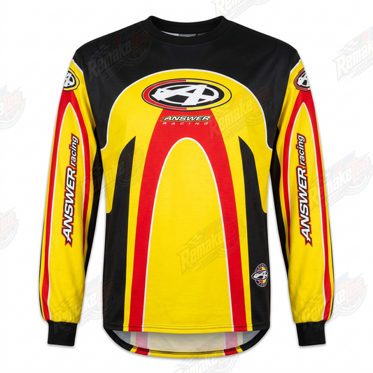 Answer Racing Yellow Red vintage VMX racing jersey - product view
