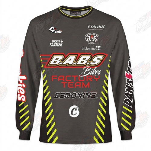 B.A.B.S. Bikers Factory Team vintage BMX racing jersey - product view