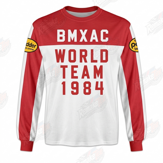 BMXAC World Team 1984 vintage BMX racing jersey - product view
