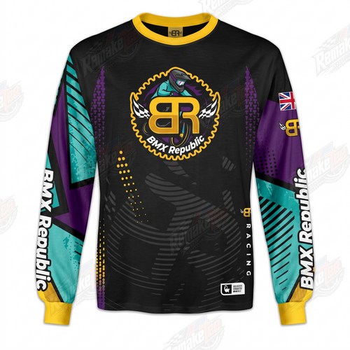 BMX Republic vintage racing jersey - product view