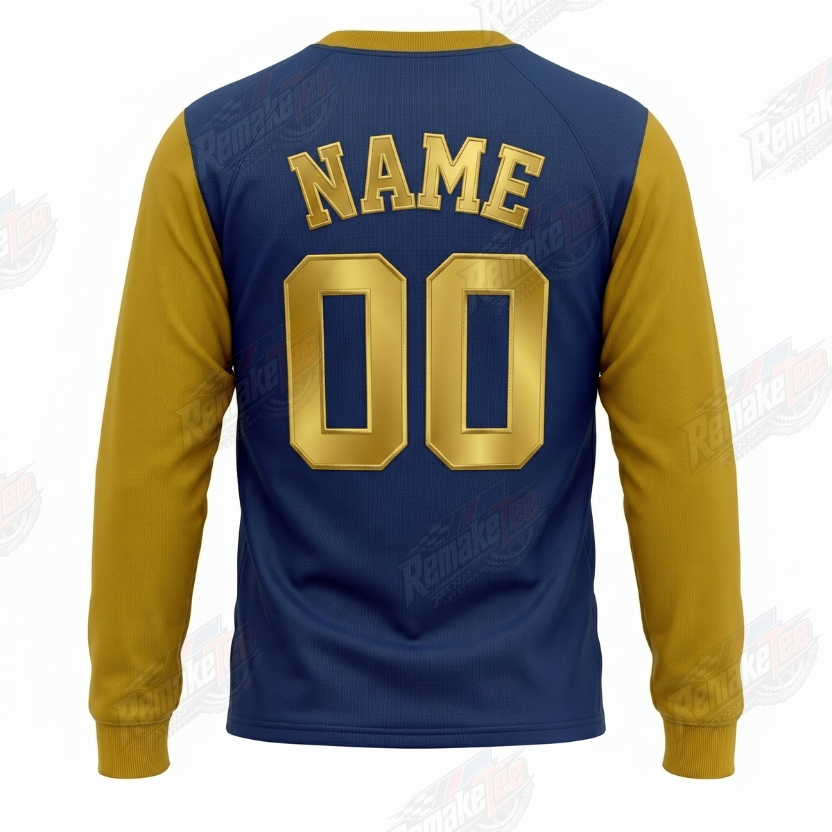 BMX Rider Navy Gold vintage racing jersey - alternate product view
