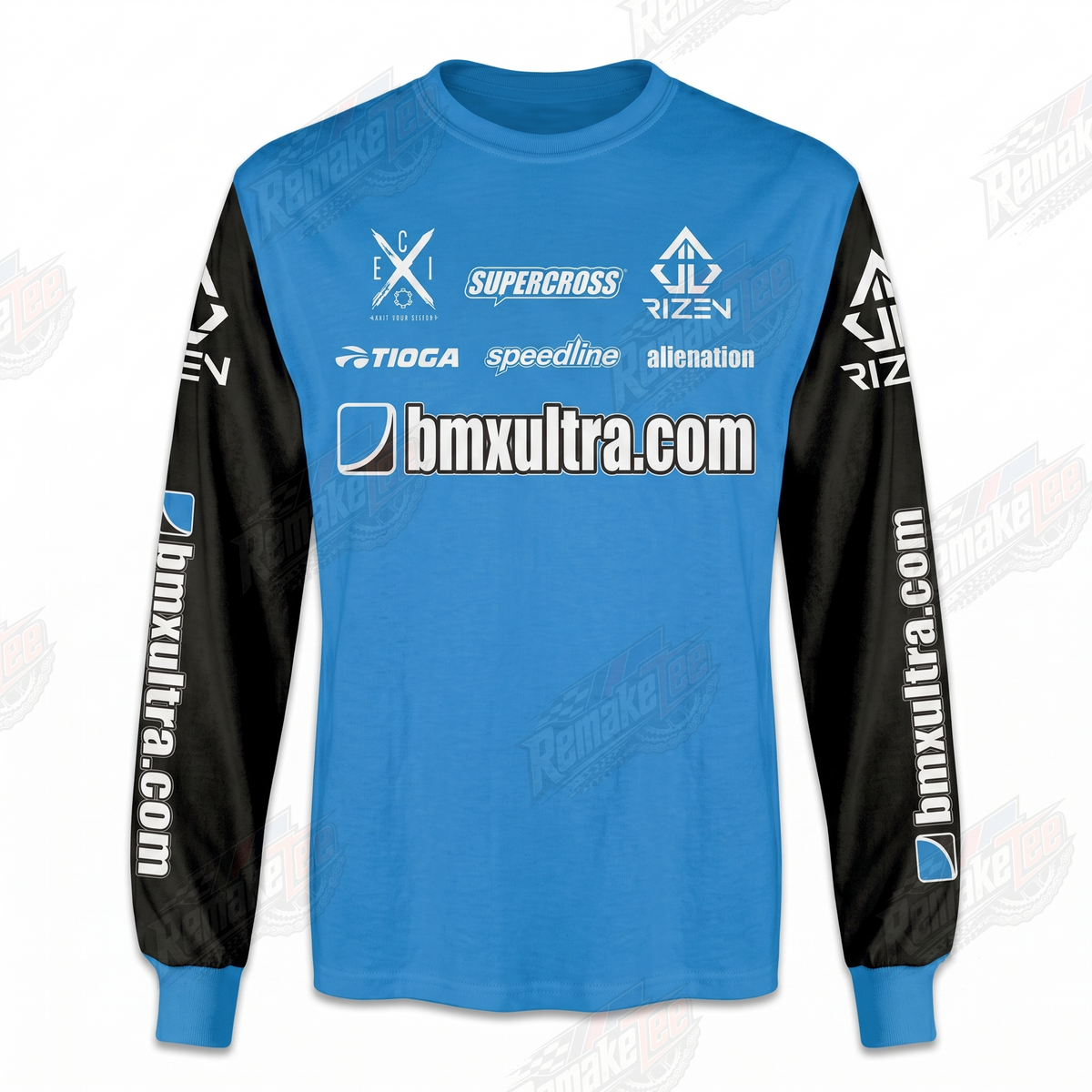 BMX Ultra Blue vintage racing jersey - product view