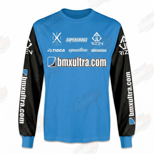 BMX Ultra Blue vintage racing jersey - product view