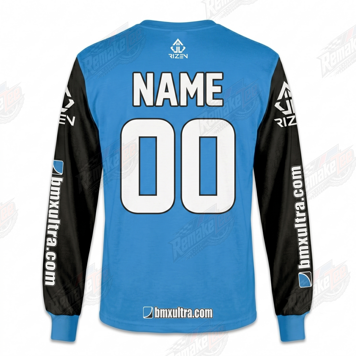 BMX Ultra Blue vintage racing jersey - alternate product view