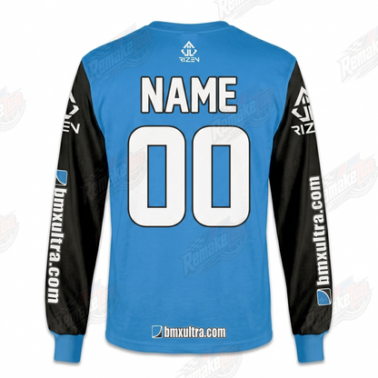 BMX Ultra Blue vintage racing jersey - alternate product view