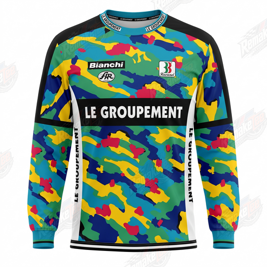 Bianchi Le Groupement vintage BMX racing jersey - product view
