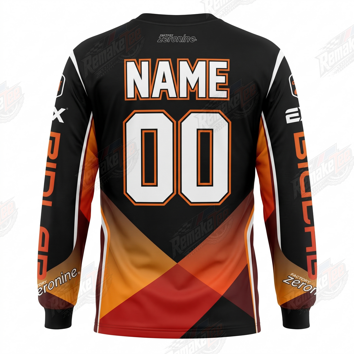 Biolab Sciences Black Orange vintage BMX racing jersey - alternate product view