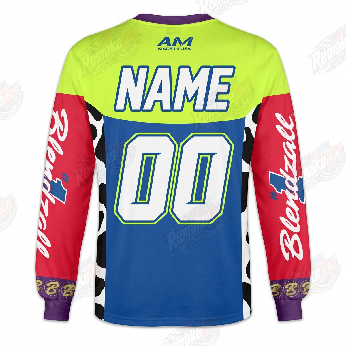 Blendzall Premium Racing Oil vintage BMX racing jersey - alternate product view