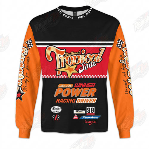 Brilliant Tropical Soda Power Racing Driver vintage VMX racing jersey - product view