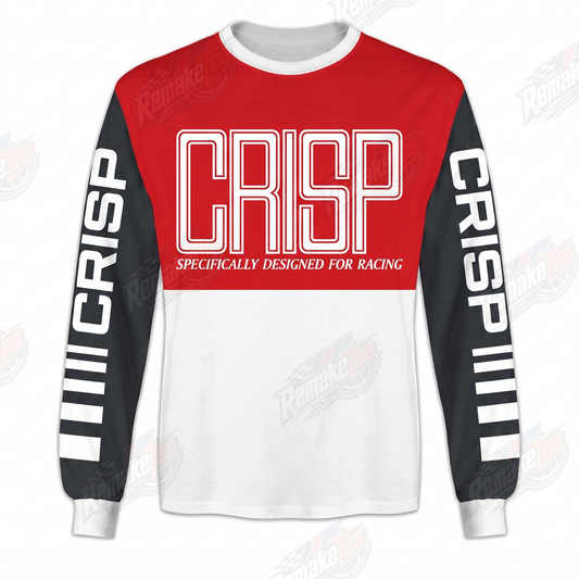 CRISP Racing Red Black White vintage BMX racing jersey - product view
