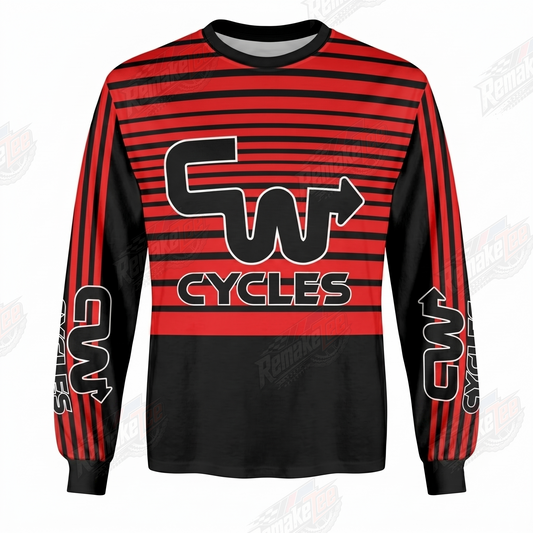 CW Cycles vintage BMX racing jersey design #1196 - product view
