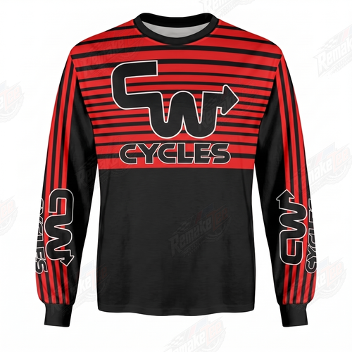 RemakeTee CW Cycles Custom Vintage Retro BMX Racing Jersey 1605
