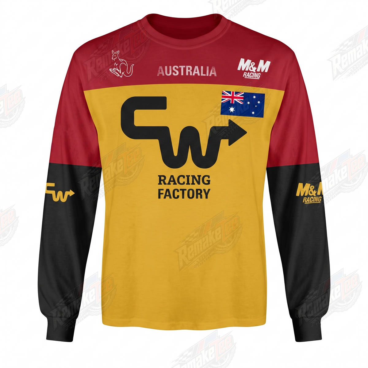 CW Racing Factory Australia vintage BMX racing jersey - product view