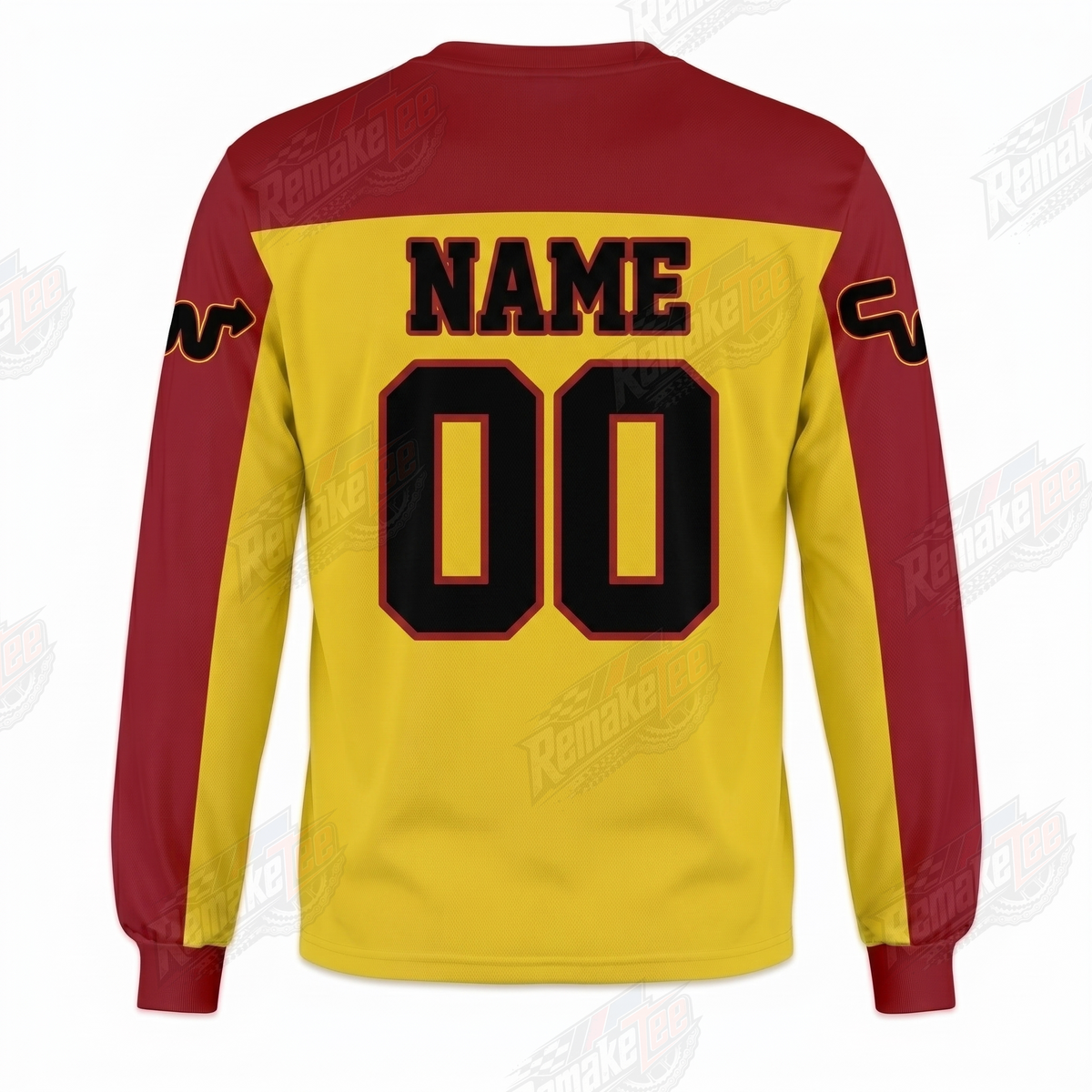 CW Racing M&M Racing Yellow Red vintage BMX racing jersey - alternate product view