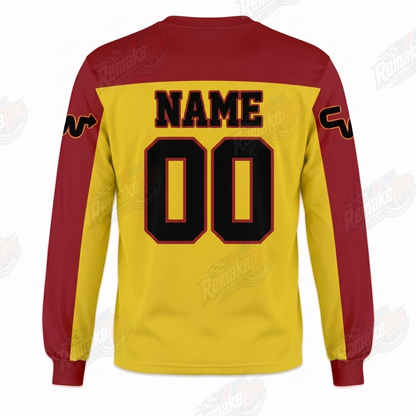 CW Racing M&M Racing Yellow Red vintage BMX racing jersey - alternate product view