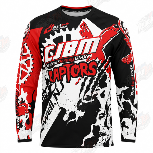 Central Jersey BMX Raptors vintage racing jersey - product view
