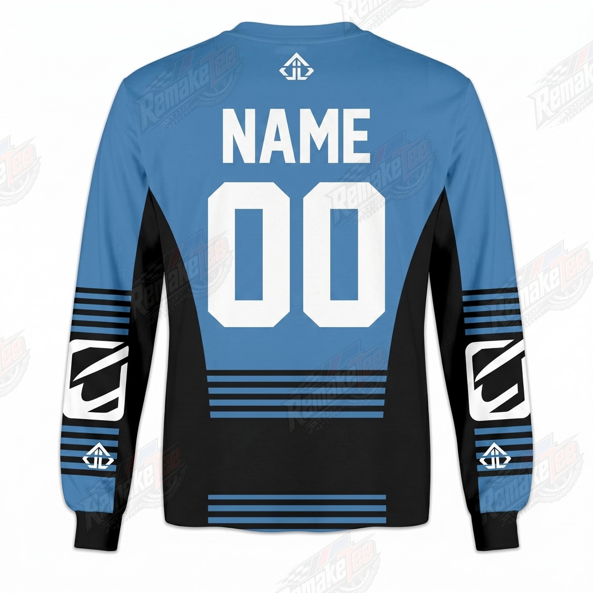 Chase Sky Blue Black vintage BMX racing jersey - alternate product view