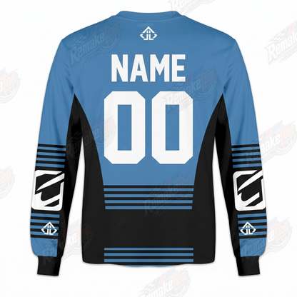 Chase Sky Blue Black vintage BMX racing jersey - alternate product view