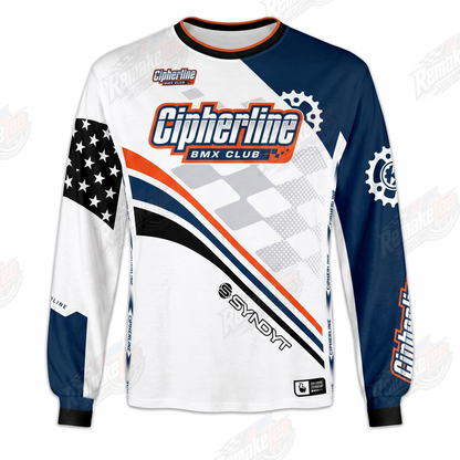 Cipherline BMX Club vintage racing jersey - product view