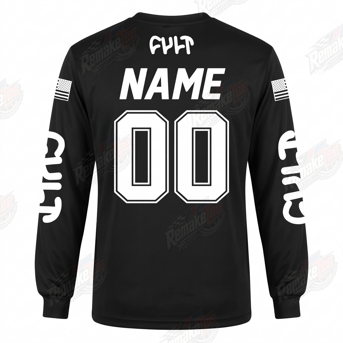 Cult Black vintage BMX racing jersey - alternate product view