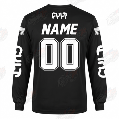 Cult Black vintage BMX racing jersey - alternate product view