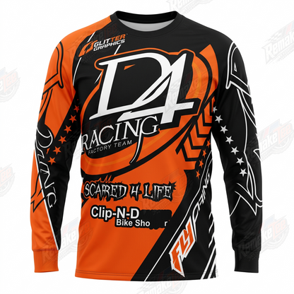 D4 Racing Factory Team vintage BMX racing jersey - product view