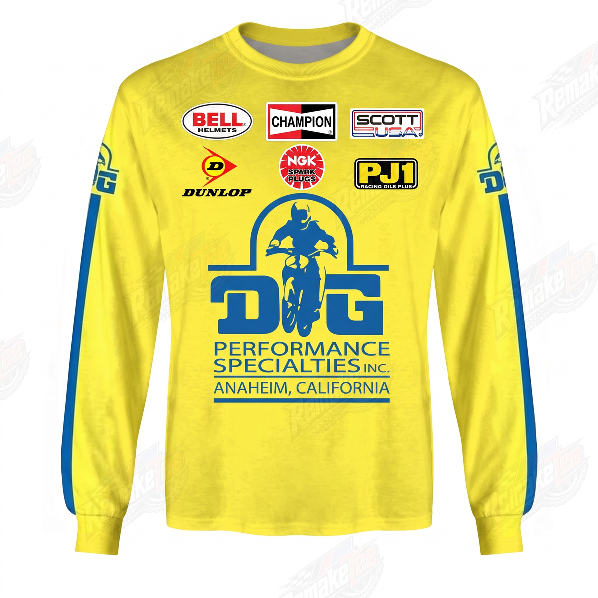 DG Dunlop Bell PJ1 Champion Scott Usa NGK vintage VMX racing jersey - product view