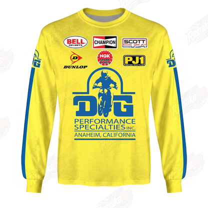 DG Dunlop Bell PJ1 Champion Scott Usa NGK vintage VMX racing jersey - product view
