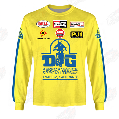 DG Dunlop Bell PJ1 Champion Scott Usa NGK vintage VMX racing jersey - product view