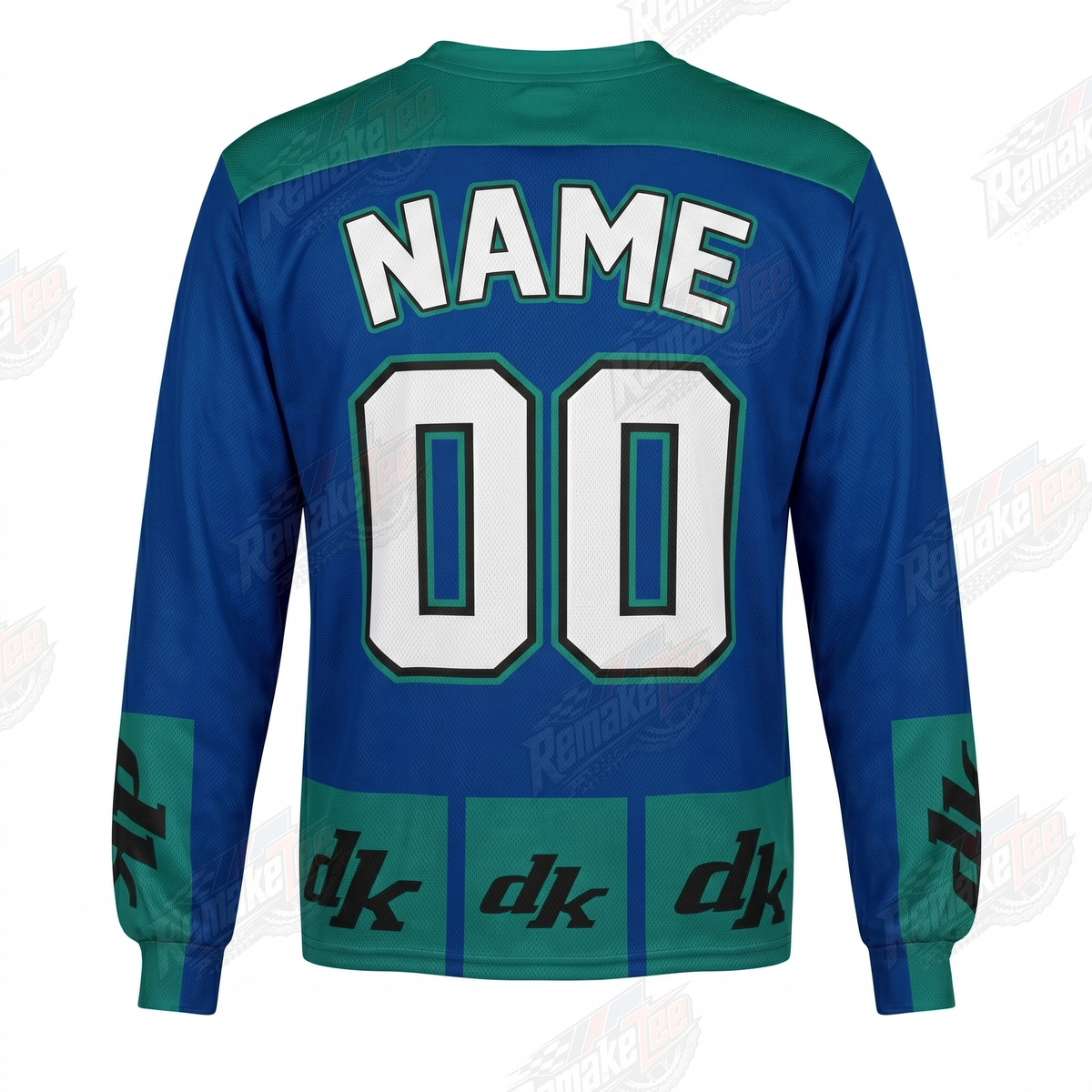 DK Factory Green vintage BMX racing jersey - alternate product view