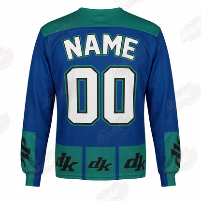 DK Factory Green vintage BMX racing jersey - alternate product view