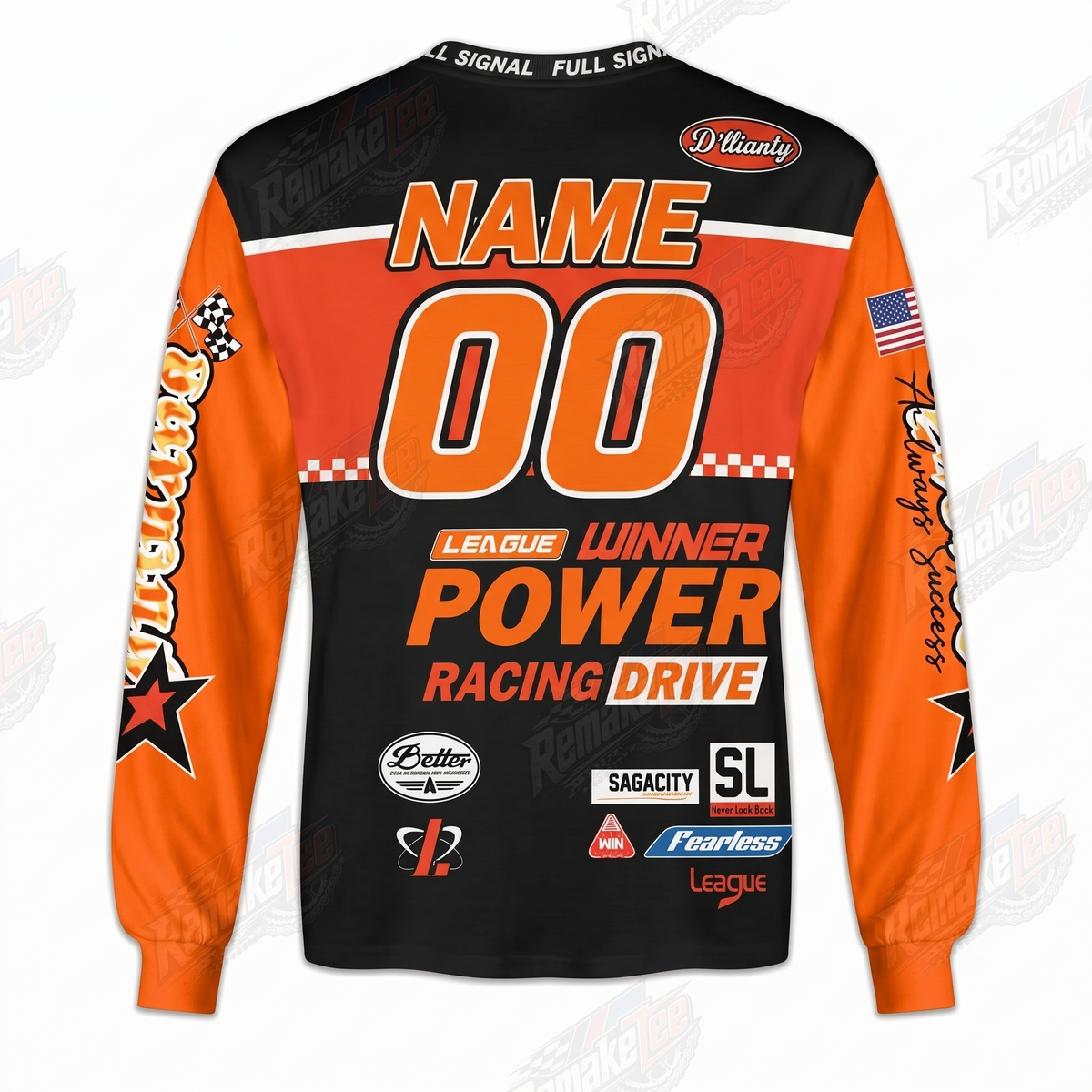 D’alliant Tropical Soda Power Racing Drive vintage VMX racing jersey - alternate product view