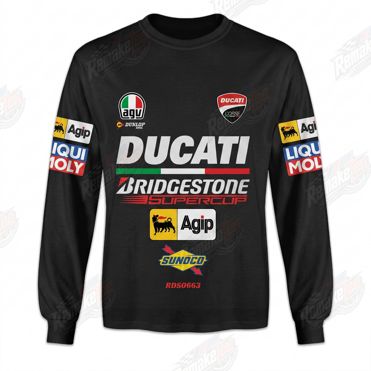Ducati Bridgestone Black vintage VMX racing jersey - product view