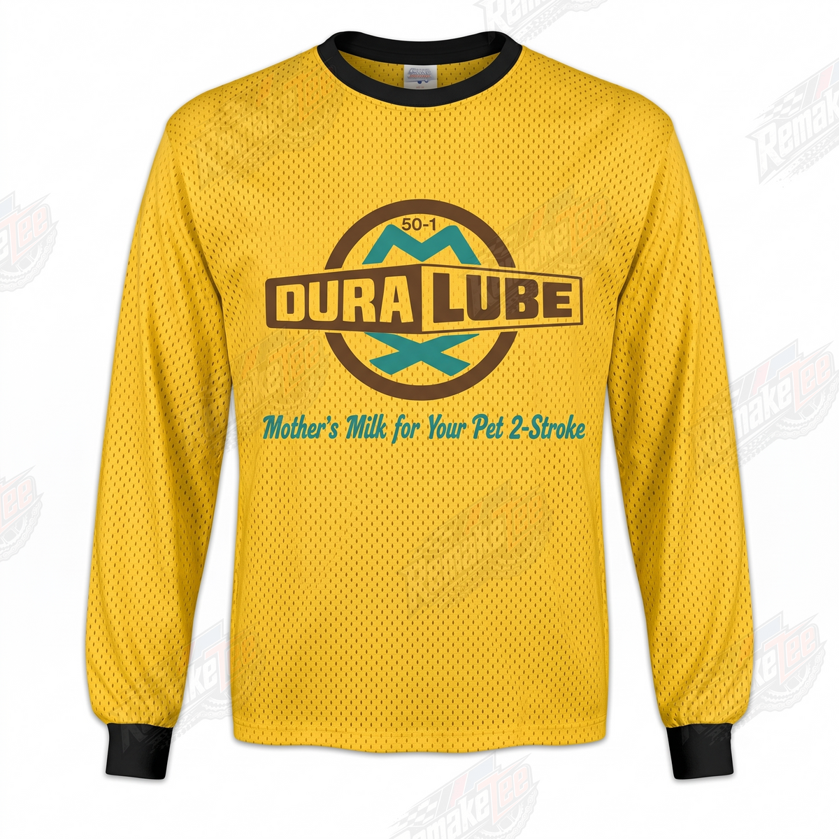 DuraLube Yellow Green vintage VMX racing jersey - front product view