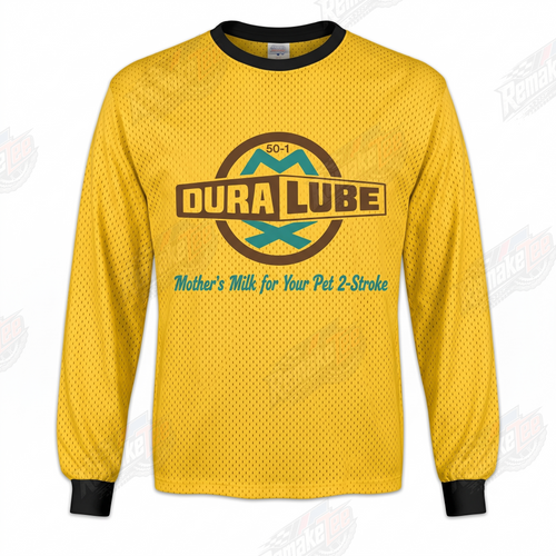 DuraLube Yellow Green vintage VMX racing jersey - front product view