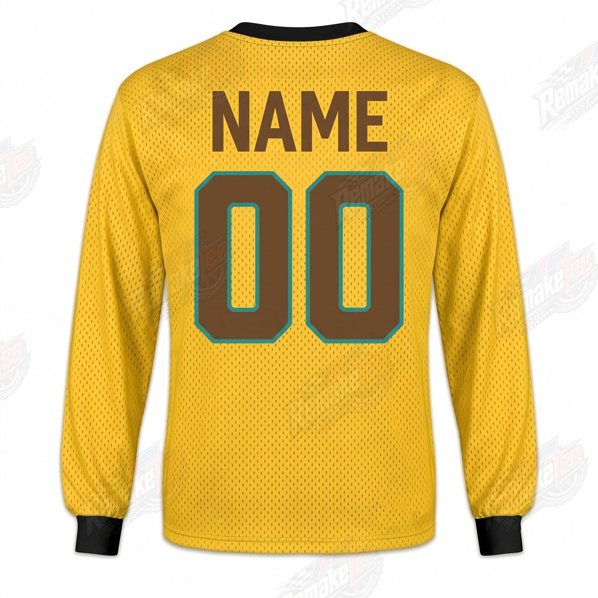 DuraLube Yellow Green vintage VMX racing jersey - back product view